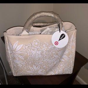 Oscar de la Renta Tote Natural Canvas Shoulder